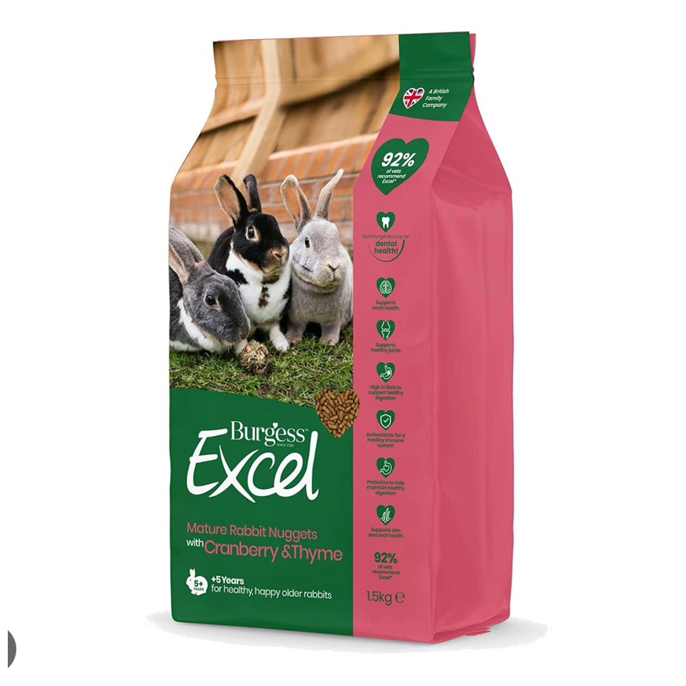 Burgess Excel Mature Nuggets with Cranberry and Thyme 1.5kg One Stop Bunny Shop
